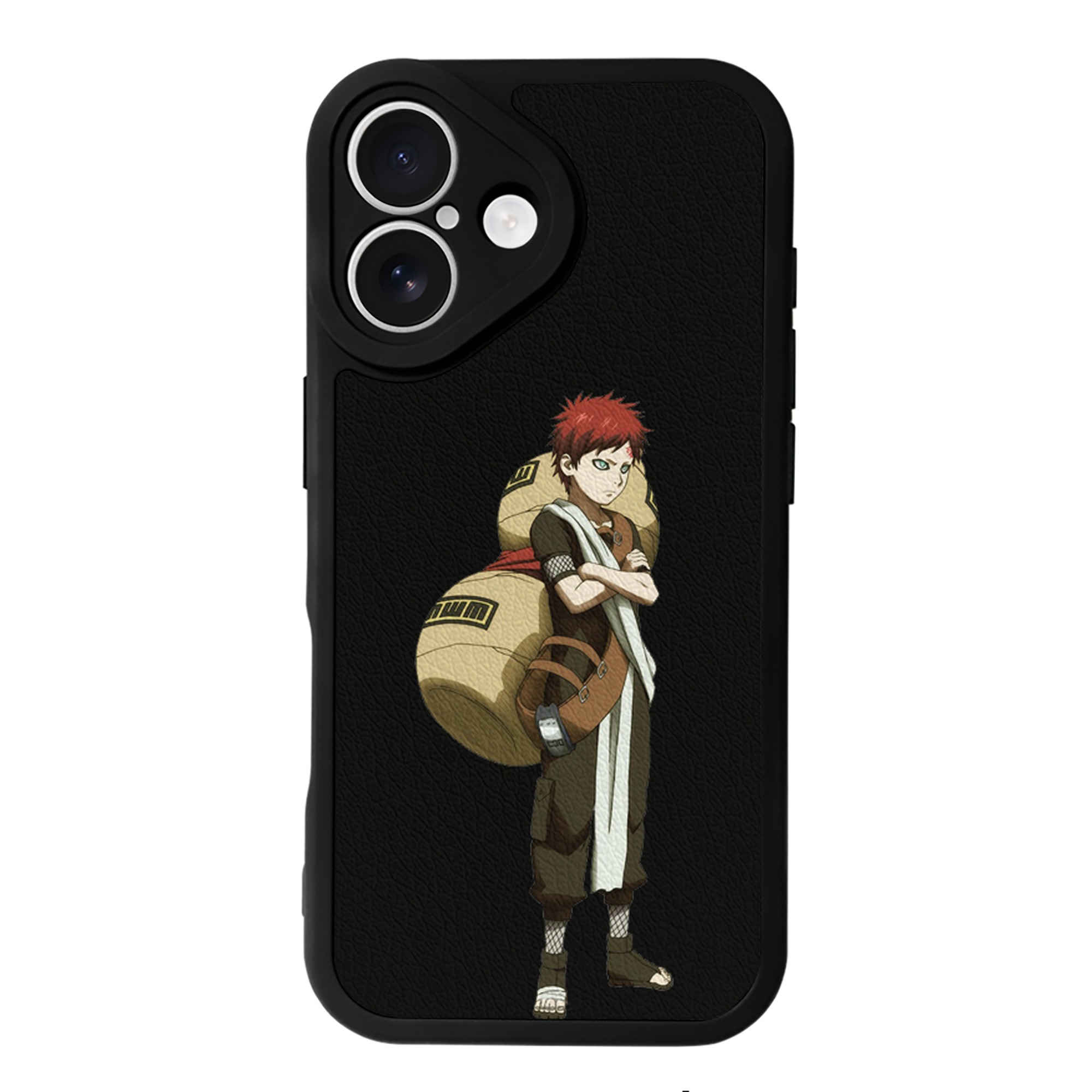 （画像用） NARUTO -ナルト- ガアラ Gaara 【iPhone 16シリーズ対応】シリコンスマホケース（レザー調） 材質：シリコン